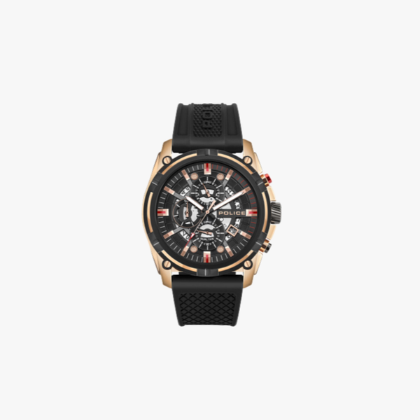 นาฬิกาข้อมือผู้ชาย Police Multifunction LEPTIS watch รุ่น PEWJQ2003541 สีดำ