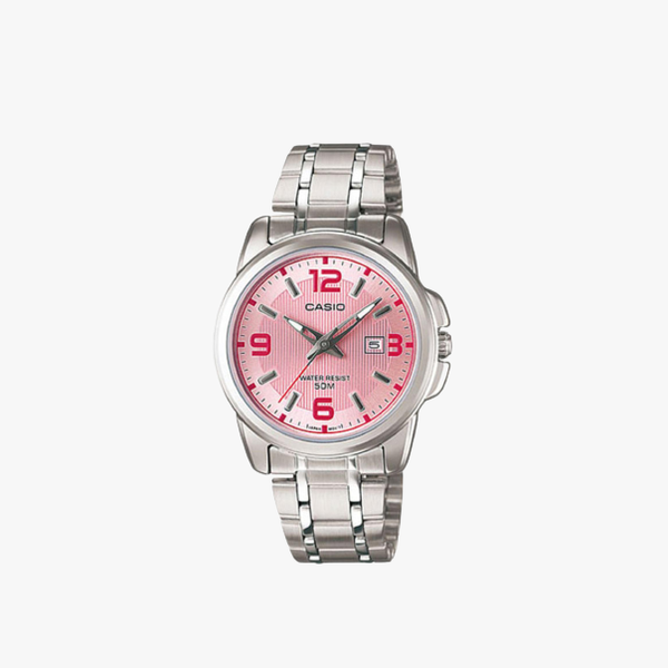 [ประกันร้าน] CASIO นาฬิกาข้อมือผู้หญิง รุ่น LTP1314D-5A Standard Enticer Ladies Silver