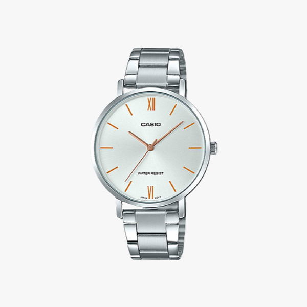 [ประกันร้าน] CASIO นาฬิกาข้อมือผู้หญิง รุ่น LTP-VT01D-7BUDF-S Standard Silver