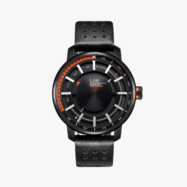 Lee นาฬิกาข้อมือ Metro Gent LES-M99DBL1-1S แบรนด์แท้จาก USA สายหนังสีดำ กันน้ำ ระบบอนาล็อก