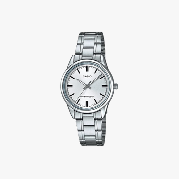 [ประกันร้าน] CASIO นาฬิกาข้อมือผู้หญิง รุ่น LTP-V005D-7AUDF-S Standard Silver