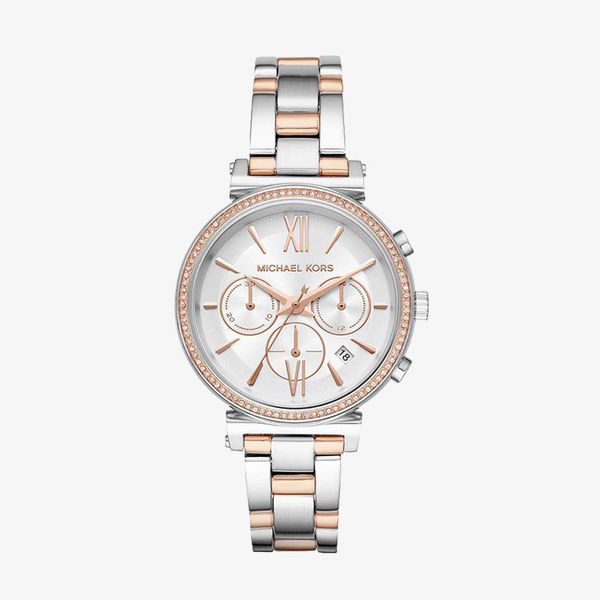 Sofie Chronograph Crystal Silver Dial - Silver 