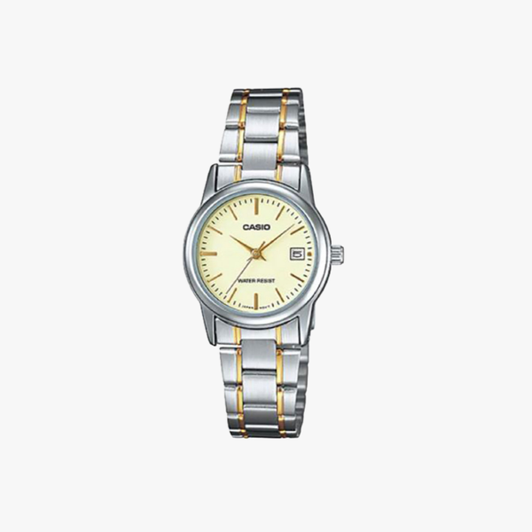 [ประกันร้าน] CASIO นาฬิกาข้อมือผู้หญิง รุ่น LTP-V002SG-9A-S Enticer Series