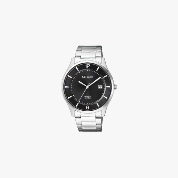 [ประกันร้าน] CITIZEN นาฬิกาข้อมือผู้ชาย รุ่น BD0041-89E Classic AQ Mid Black Dial Silver