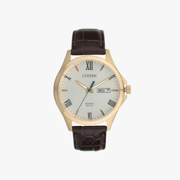 [ประกันร้าน] CITIZEN นาฬิกาข้อมือผู้ชาย รุ่น BF2023-01A  AQ Mid White Dial Brown