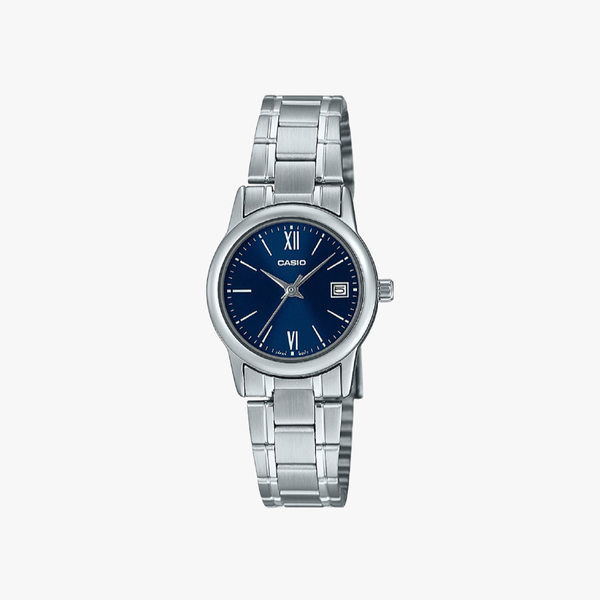 [ประกันร้าน] Casio นาฬิกาข้อมือผู้หญิง รุ่น LTP-V002D-2B3UDF-S Standard Silver