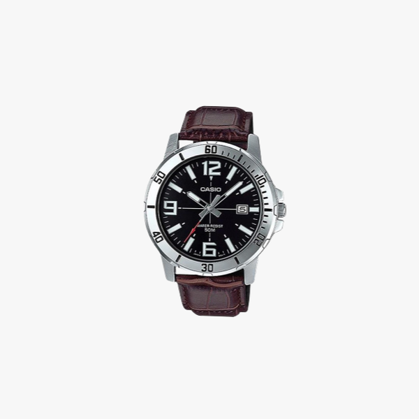[ประกันร้าน] Casio นาฬิกาข้อมือผู้ชาย รุ่น MTP-VD01L-1BVUDF-S Standard Brown