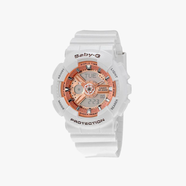 [ประกันร้าน] BABY-G นาฬิกาข้อมือผู้หญิง รุ่น BA-110-7A1DR-S Rose Gold Dial White