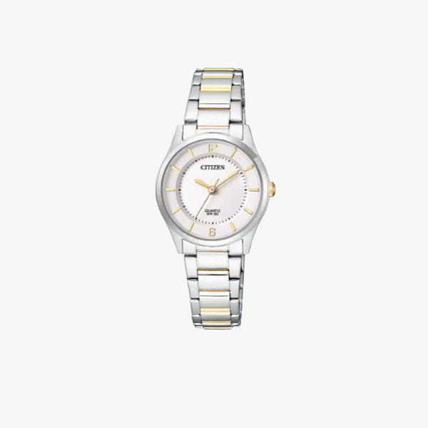 [ประกันร้าน] CITIZEN นาฬิกาข้อมือผู้หญิง รุ่น ER0201-72A  AQ Mid White Dial Silver