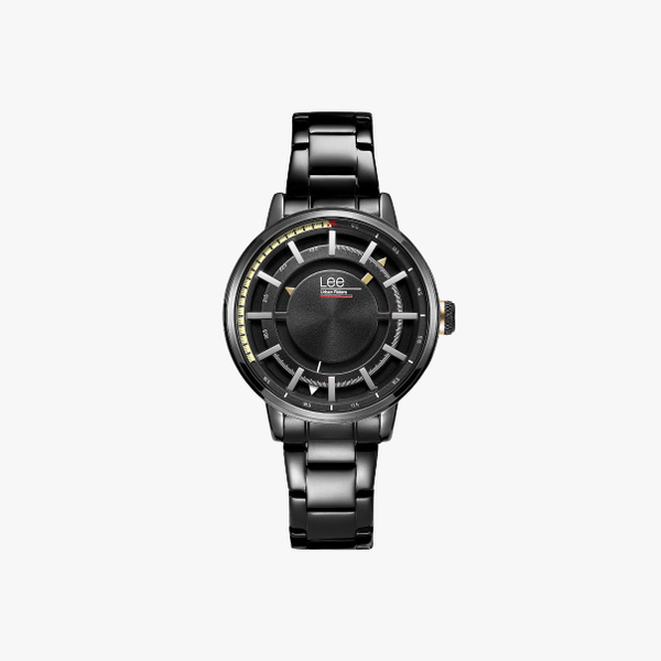 Lee นาฬิกาข้อมือ Metropolitan LEF-F164ABDB-2S แบรนด์แท้ USA สายสแตนเลสสีดำ กันน้ำ ระบบอนาล็อก