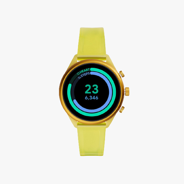 Fossil Sport Metal and Silicone Touchscreen Smartwatch - Yellow