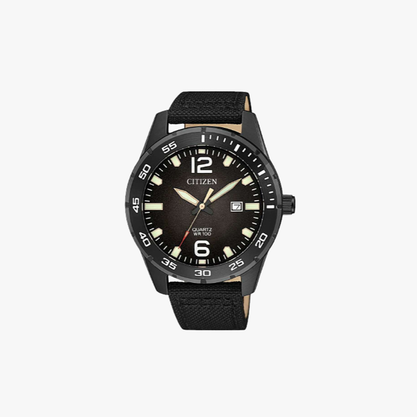 [ประกันร้าน] CITIZEN นาฬิกาข้อมือผู้ชาย รุ่น BI1045-05E AQ Mid Black Dial Black