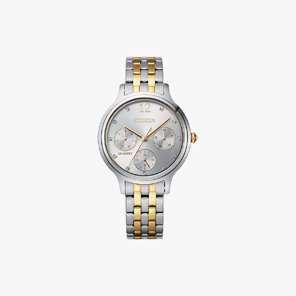 [ประกันร้าน] CITIZEN นาฬิกาข้อมือผู้หญิง รุ่น ED8184-51A AQ Standard Quartz Silver Dial Multi-color