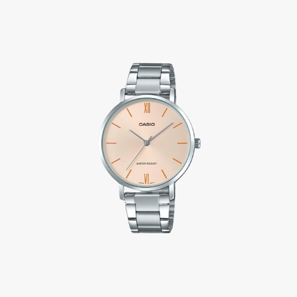 [ประกันร้าน] CASIO นาฬิกาข้อมือผู้หญิง รุ่น LTP-VT01D-4BUDF-S Standard Silver