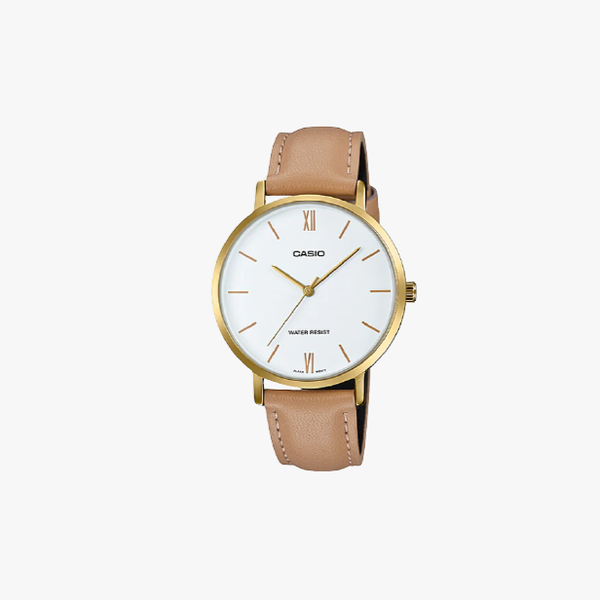 [ประกันร้าน] CASIO นาฬิกาข้อมือผู้หญิง รุ่น LTP-VT01GL-7BUDF-S Standard Brown