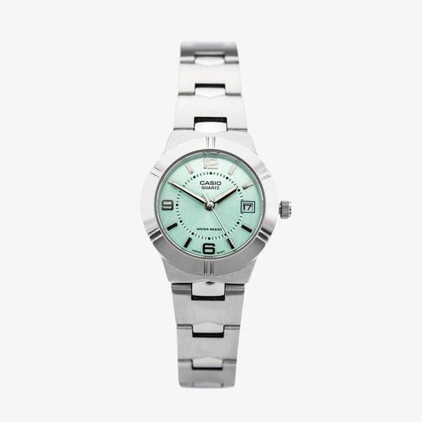 [ประกันร้าน] CASIO นาฬิกาข้อมือผู้หญิง รุ่น LTP1241D-3A Standard Green Dial Silver