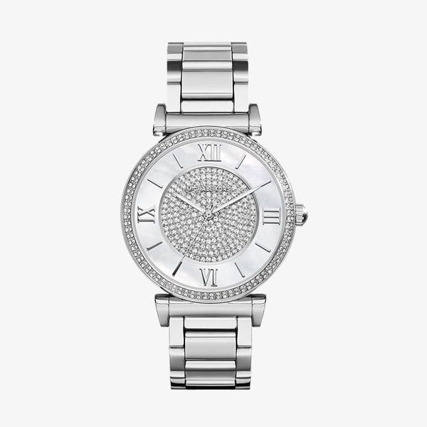 Caitlin Silver Crystal Pave Dial - Silver