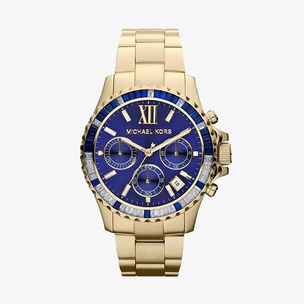 Everest Chronograph Navy Dial - Gold