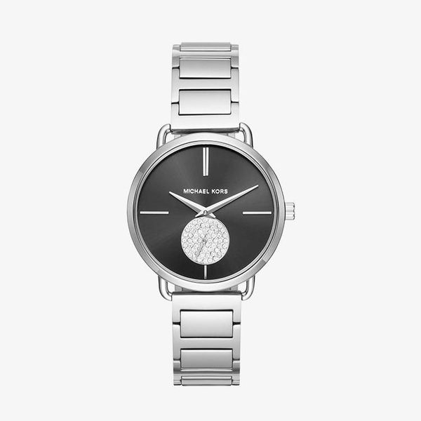Portia Black Dial Stainless Steel - Sliver